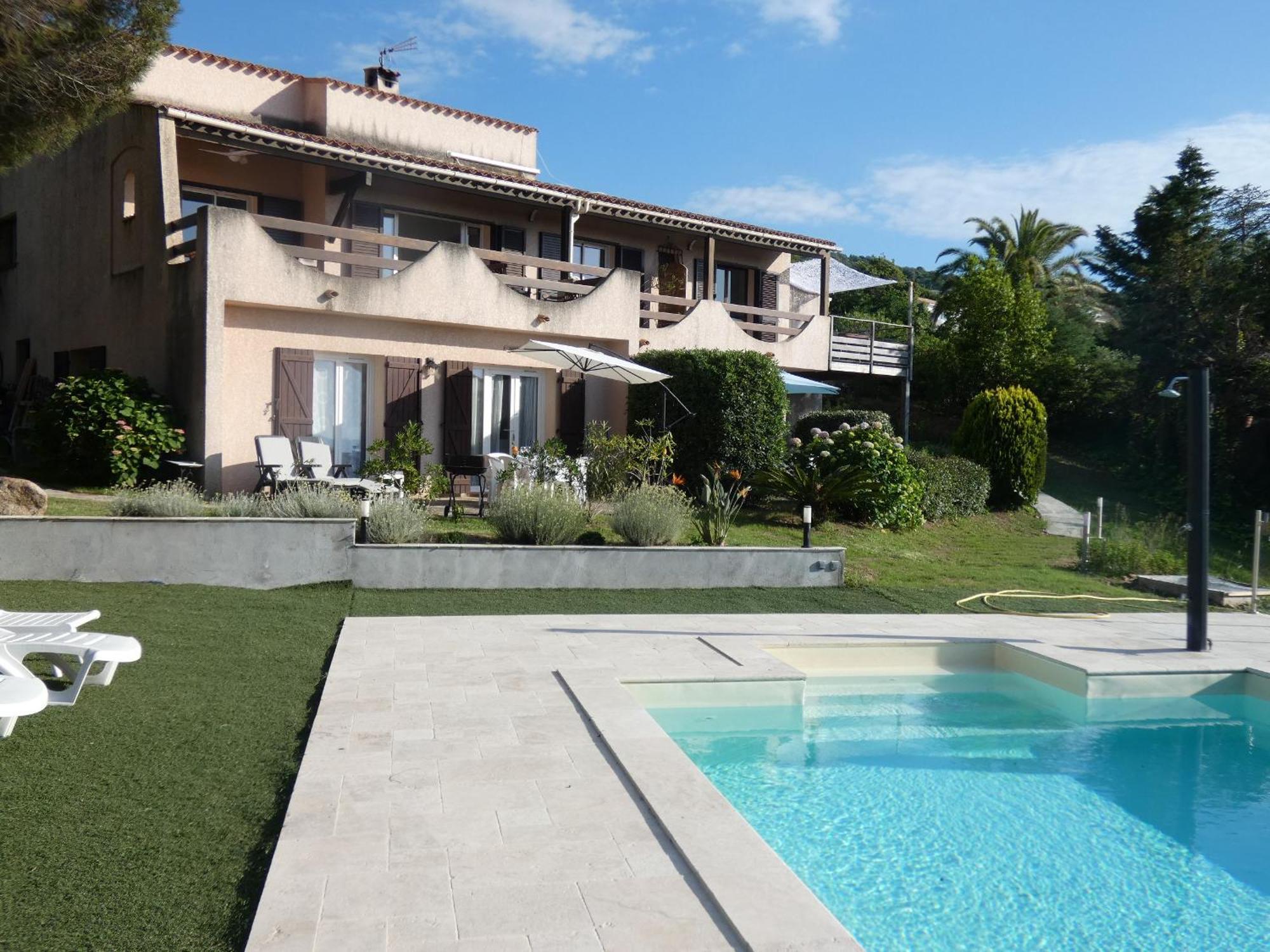 Corsicadream Arone Superbe Appartement Dans Villa, Vue Panoramique Mer, Piscine, Proche Porticcio Pietrosella エクステリア 写真